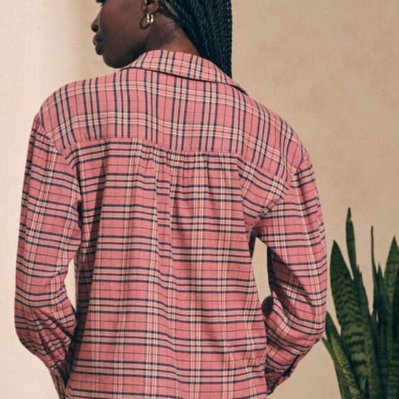 Faherty Olli Mountain View Plaid Long Sleeve Flannel Shirt Preppy Academia S - Picture 2 of 13